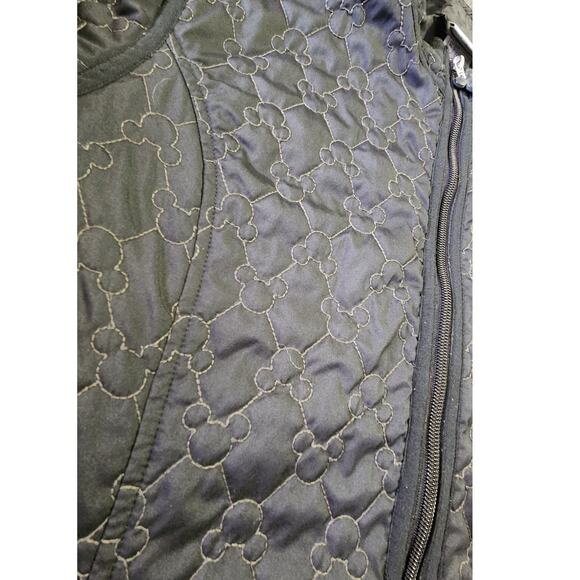 Disneyland Resort Mickey Mouse Quilted Full Zip Black Jacket Women Extra Large - Picture 6 of 8